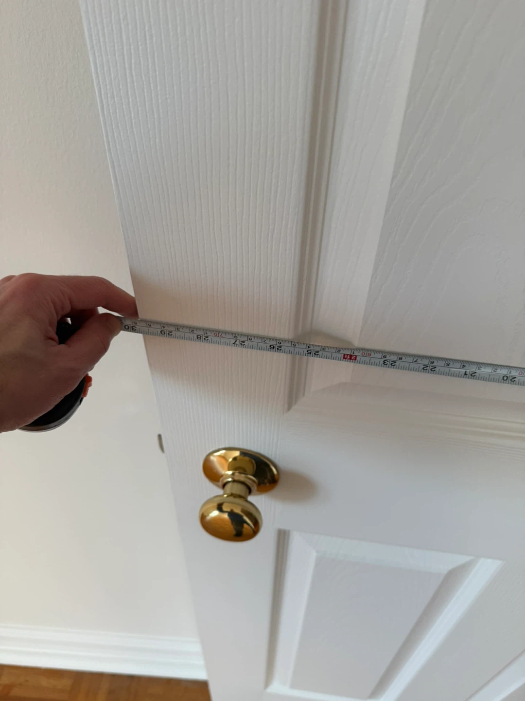 White Interior Door with Brass Handle - photo 5