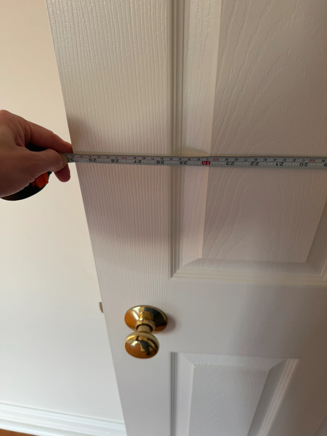 White Interior Door with Brass Handle - photo 4