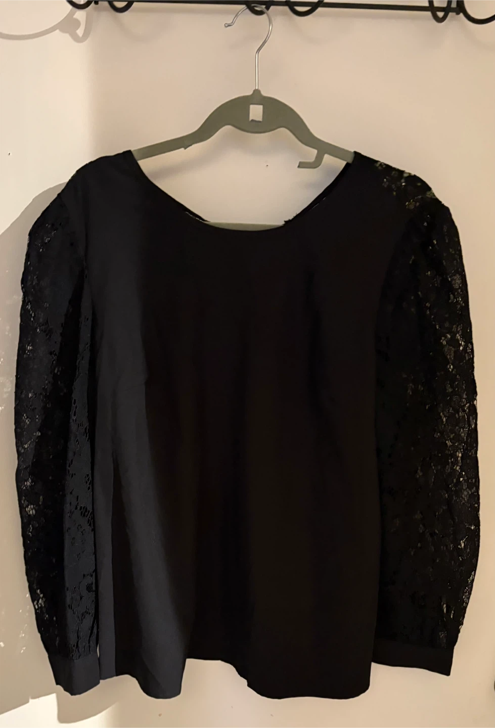 Black Lace Sleeve Top - photo 3