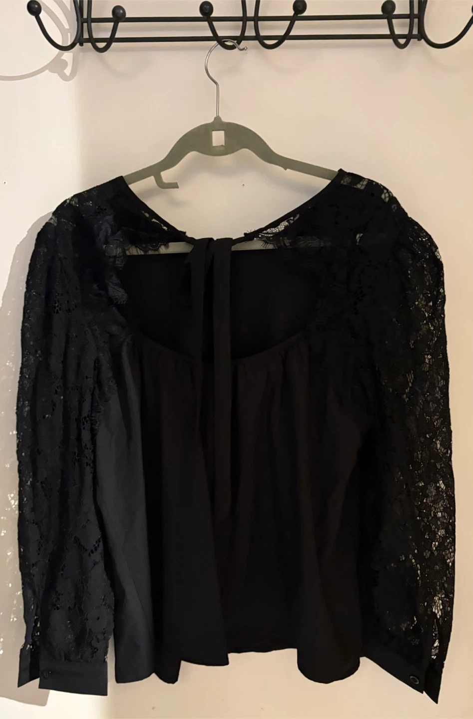 Black Lace Sleeve Top - photo 4