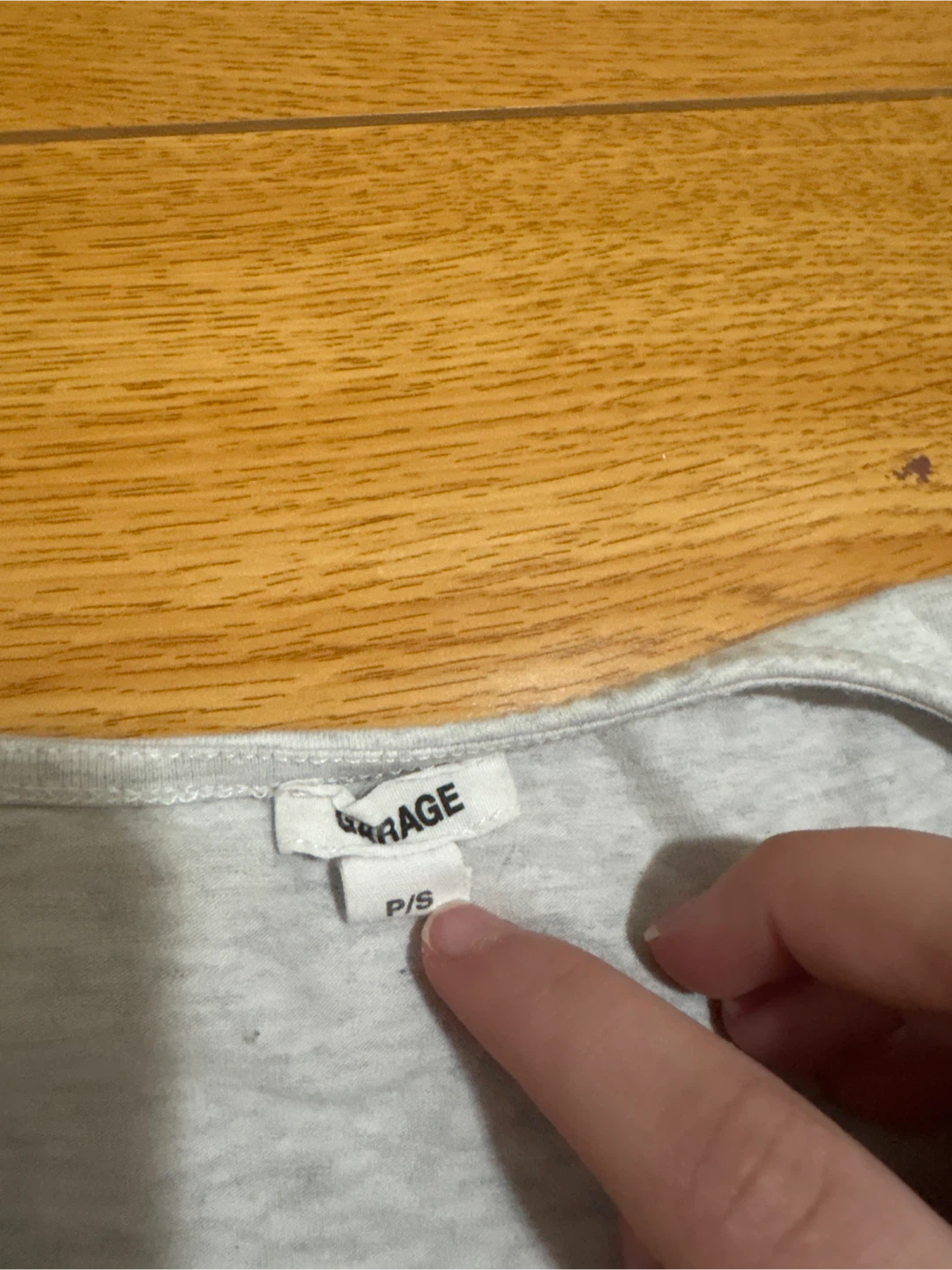 Garage Grey Square Neck T-Shirt - photo 2