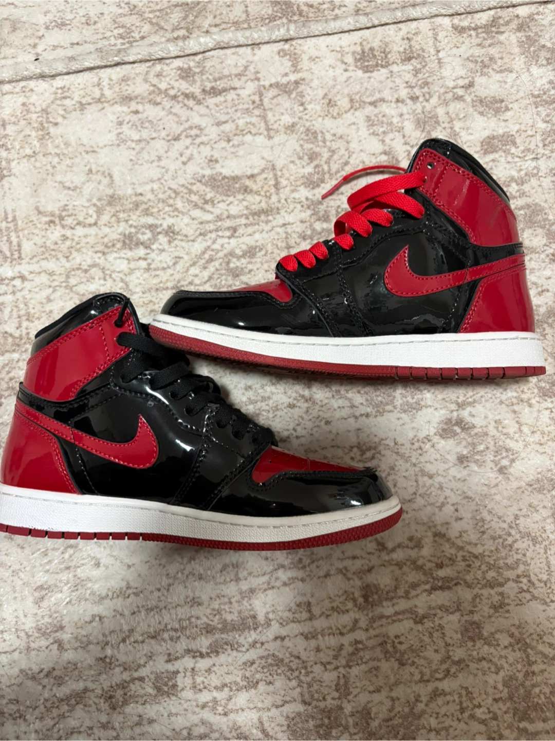 Nike Air Jordan 1 High OG "Bred Patent" Sneakers - photo 2