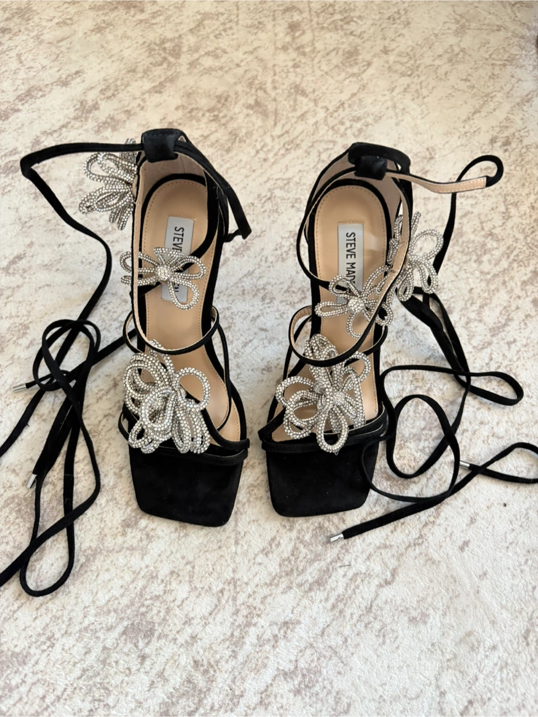 Steve Madden Black Embellished Heeled Sandals - photo 2