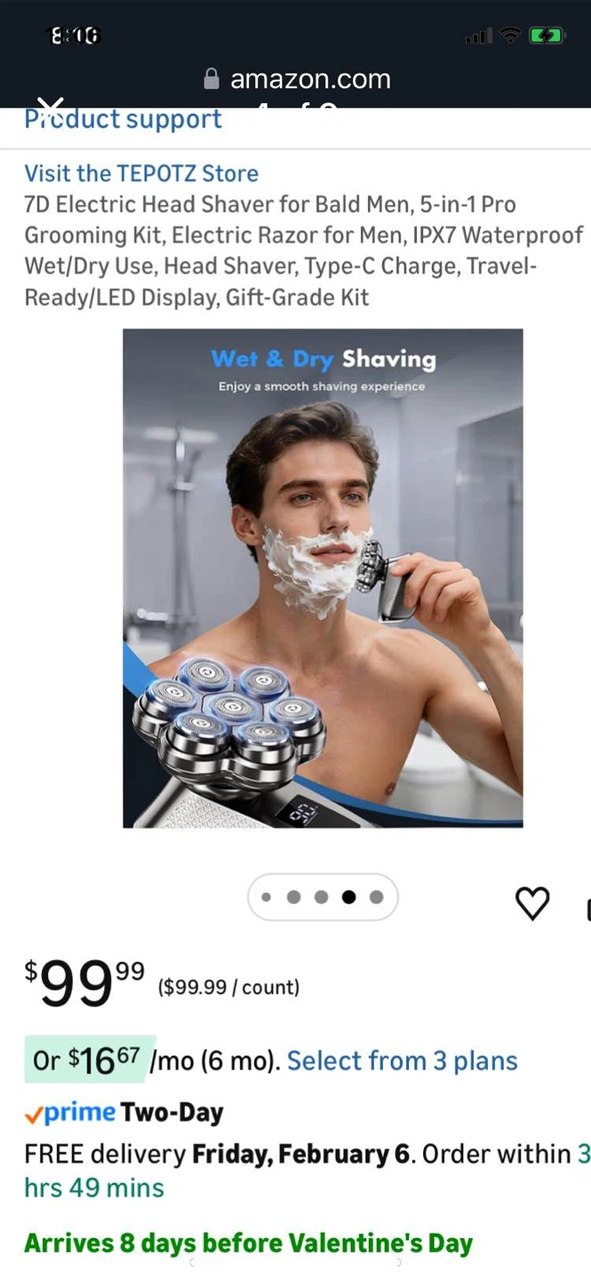 TEPOTZ Store 7D Electric Head Shaver Grooming Kit for Men - photo 4
