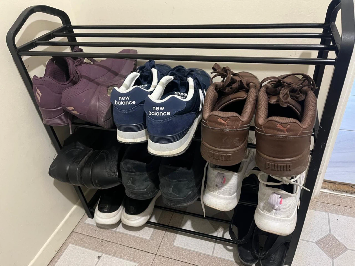 Mainstays 4 Tier Shoe Rack Holds 12 Pairs