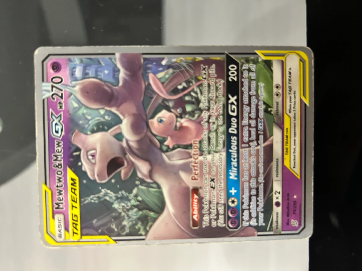Pokemon Mewtwo & Mew GX TAG TEAM Trading Card - photo 4