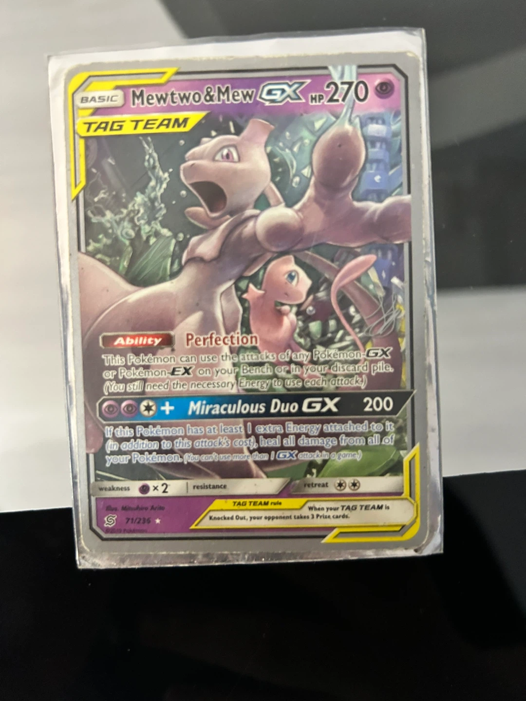 Pokemon Mewtwo & Mew GX TAG TEAM Trading Card