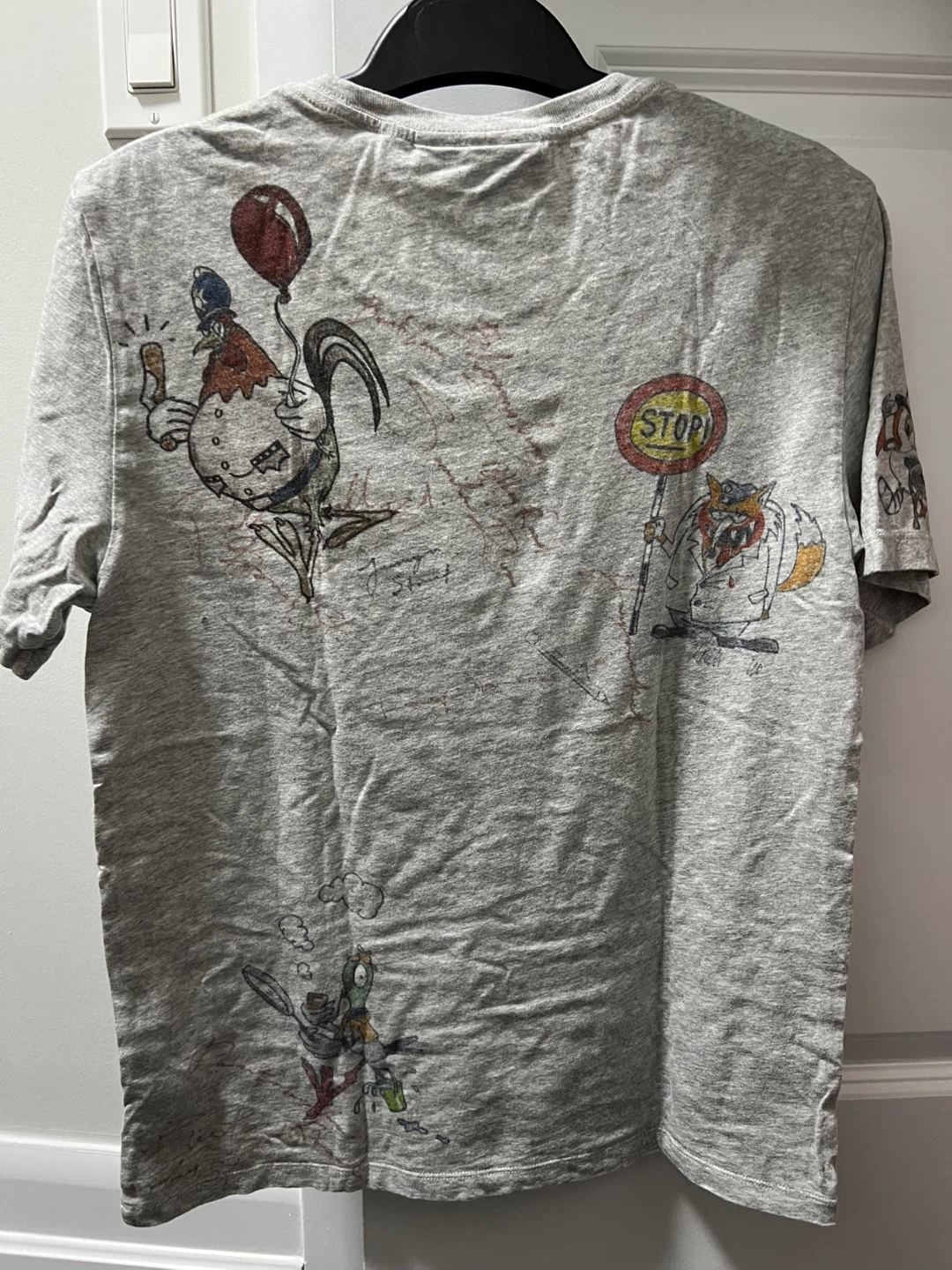 Burberry Grey Cartoon Print T-Shirt - Size XS - photo 4