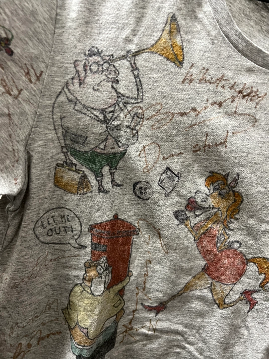 Burberry Grey Cartoon Print T-Shirt - Size XS - photo 3