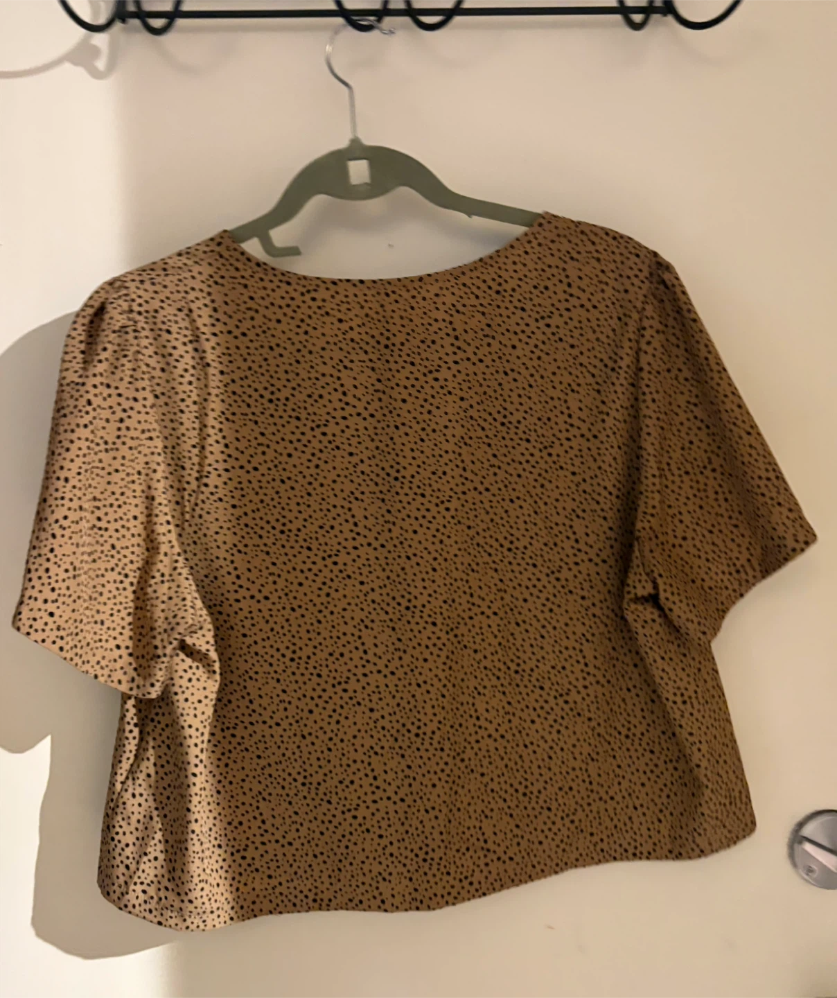 Tan Dalmation Print Button-Up Top - photo 3