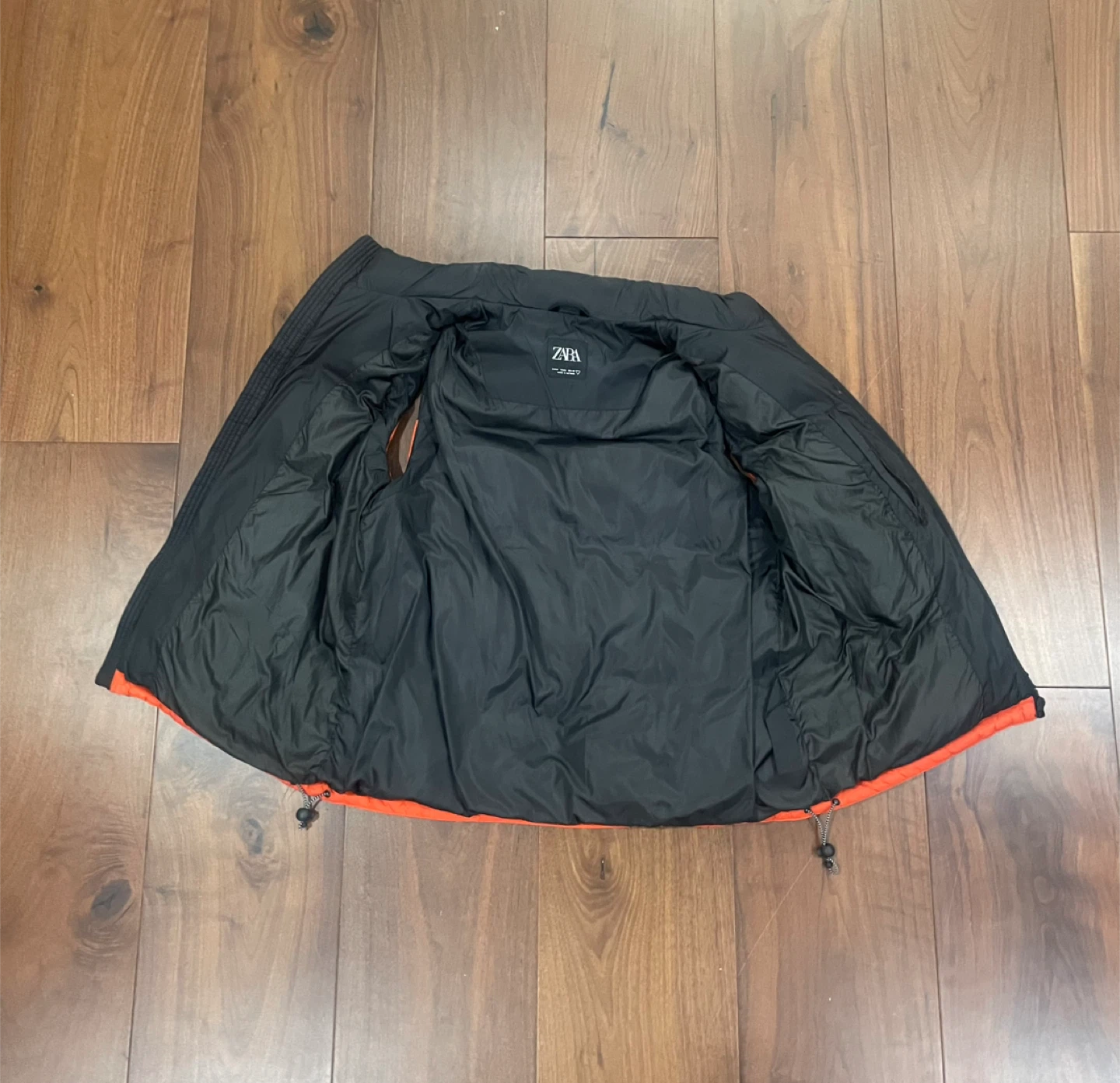 Zara Black/Orange Puffer Vest - Size Men’s Medium - photo 3