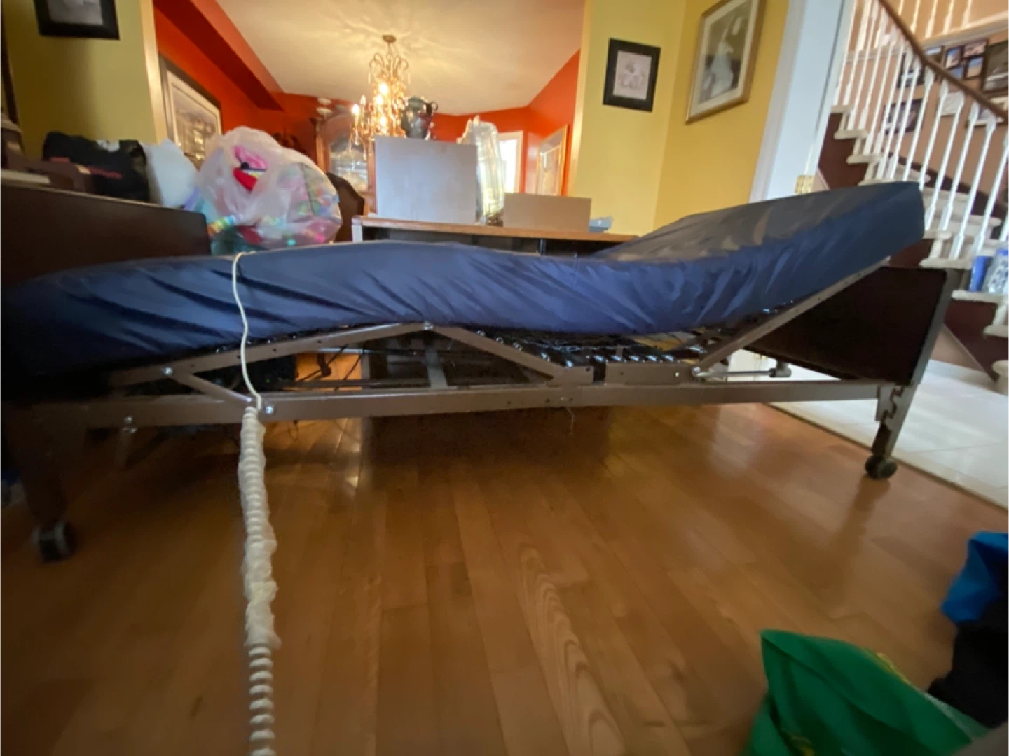 Electric adjustable Bed with Dark Blue Mattress - photo 3