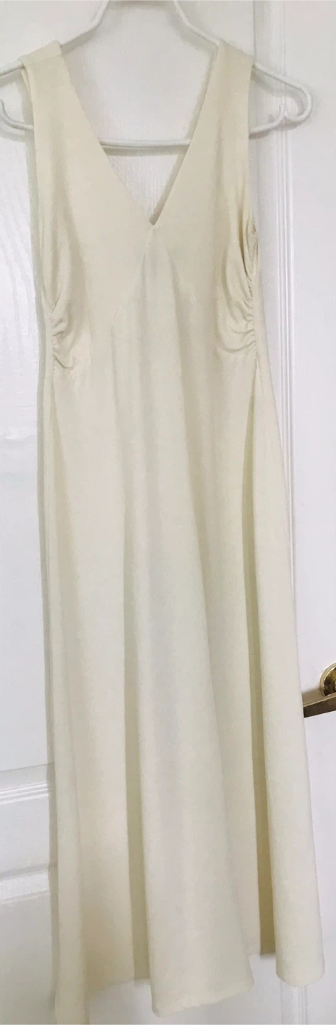 Cream V-Neck Maxi Dress - photo 2