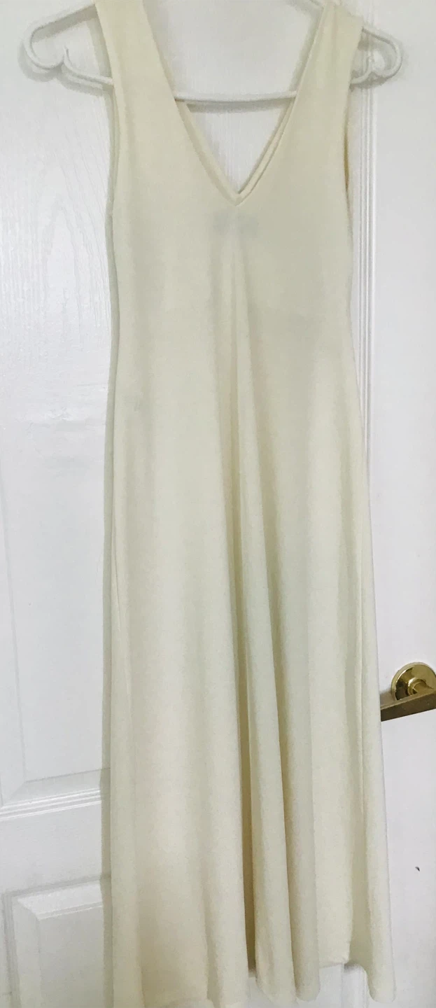 Cream V-Neck Maxi Dress - photo 3