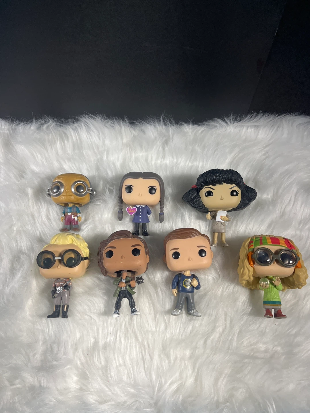 A collection of seven unique Funko Pop!
