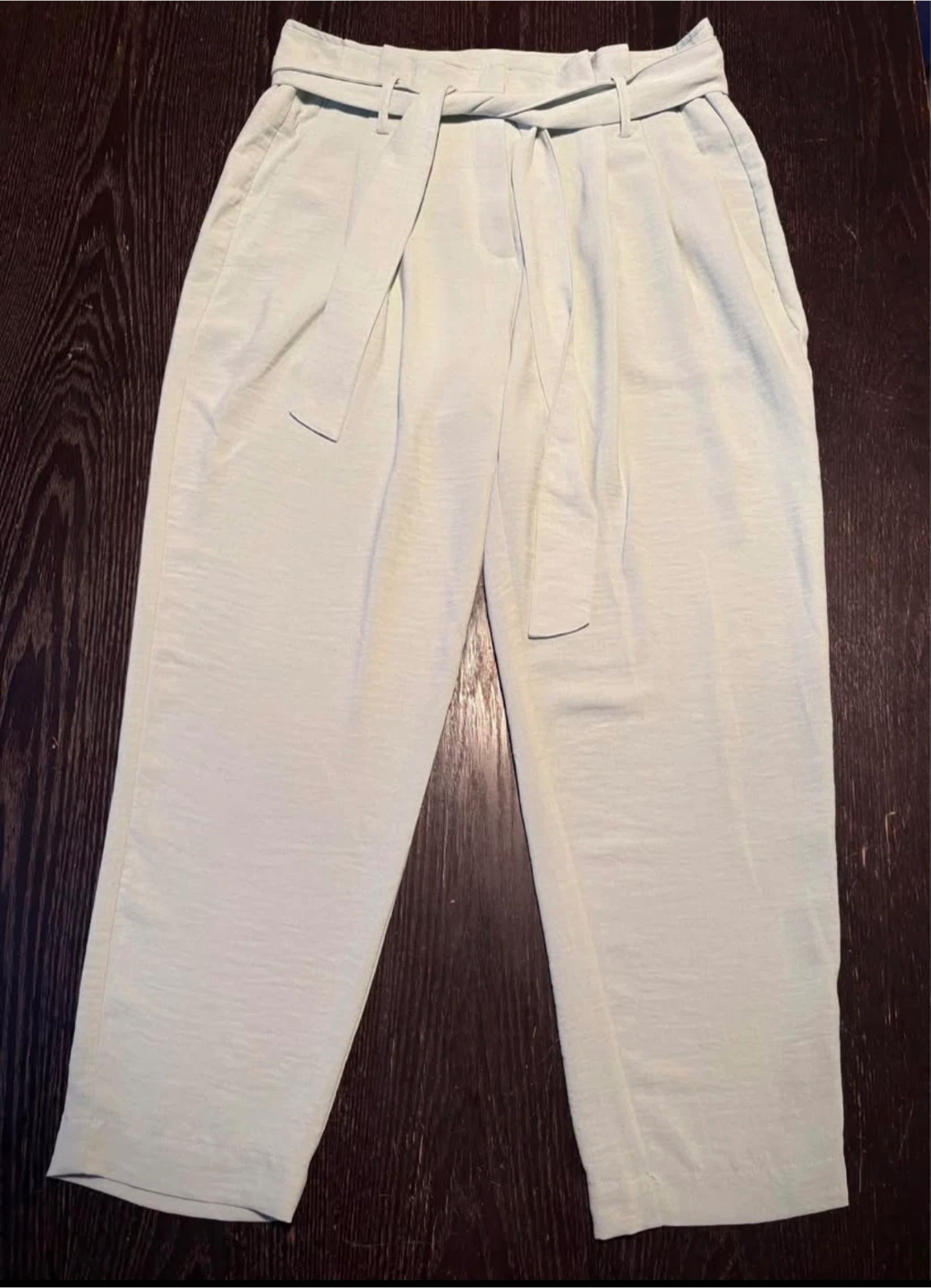 Light Sage Green Paperbag Waist Pants