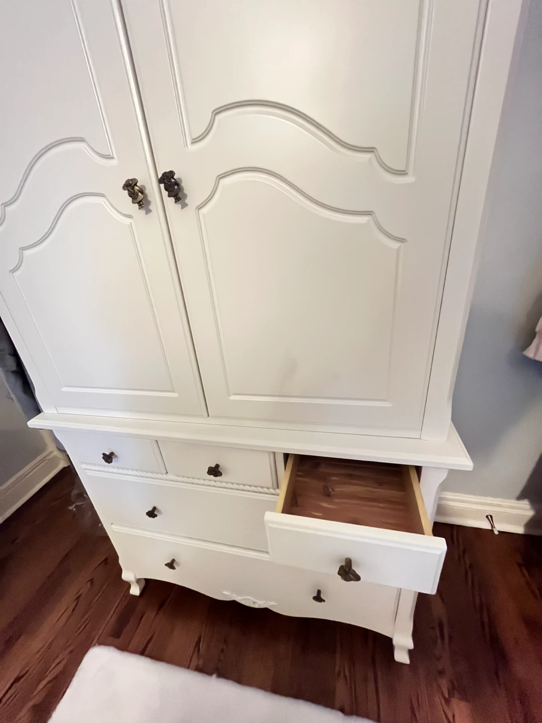 Natart Juvenile White Armoire Dresser with 5 Drawers - photo 5