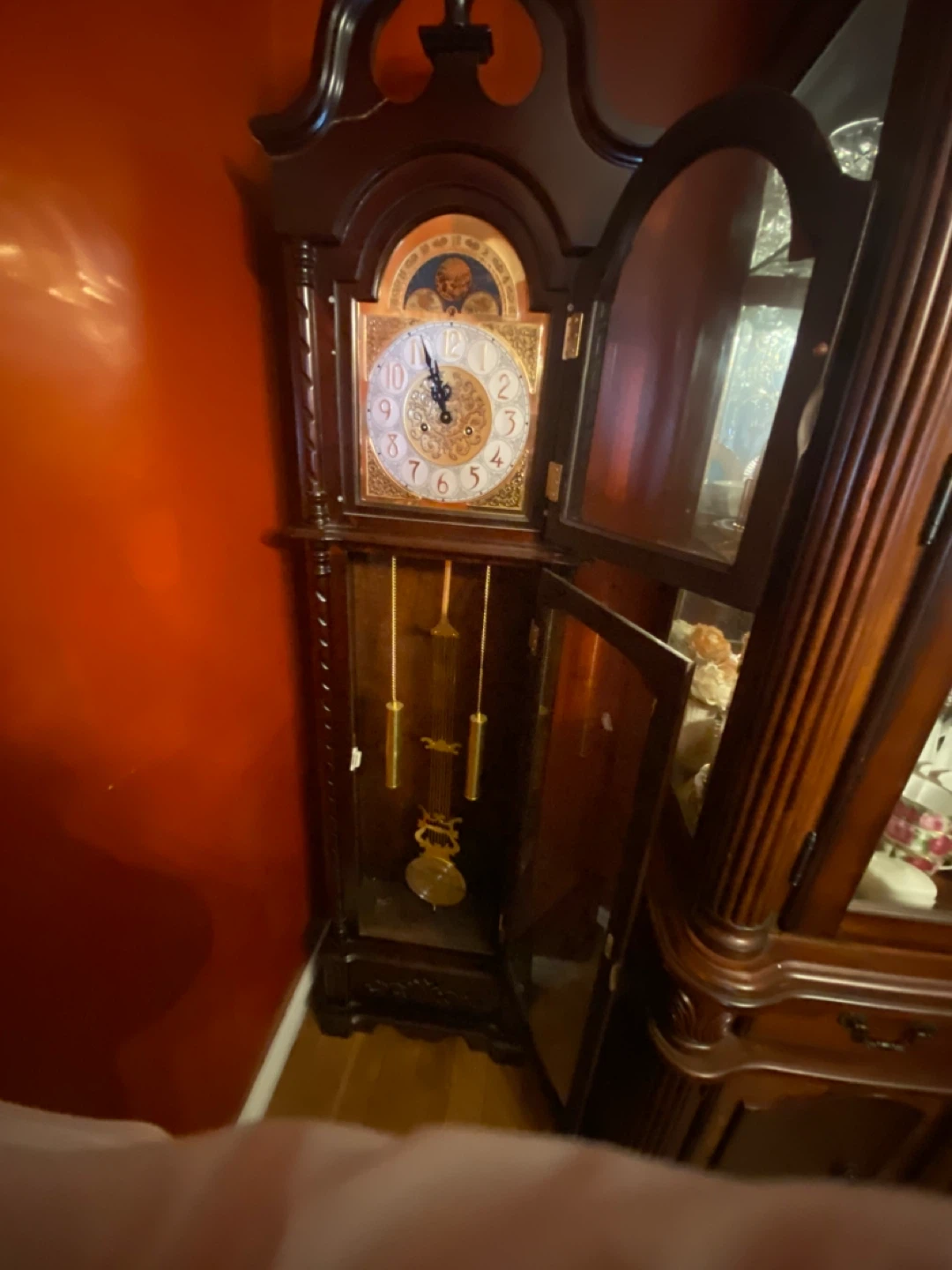 Grandfather Clock - Ornate Wooden Case - photo 2