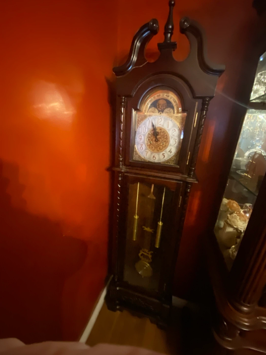 Grandfather Clock - Ornate Wooden Case