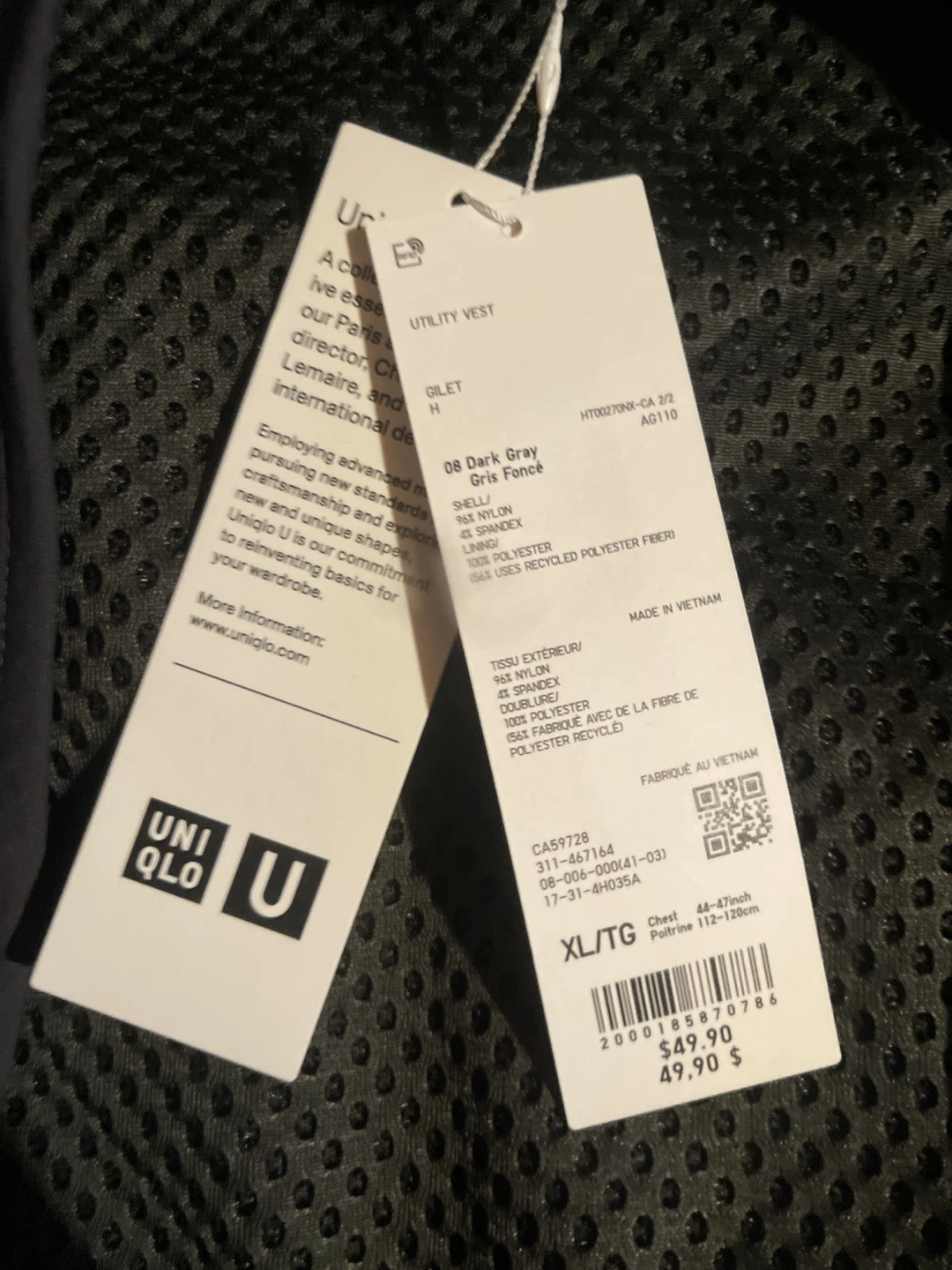 Uniqlo Utility Vest Dark Gray - photo 2