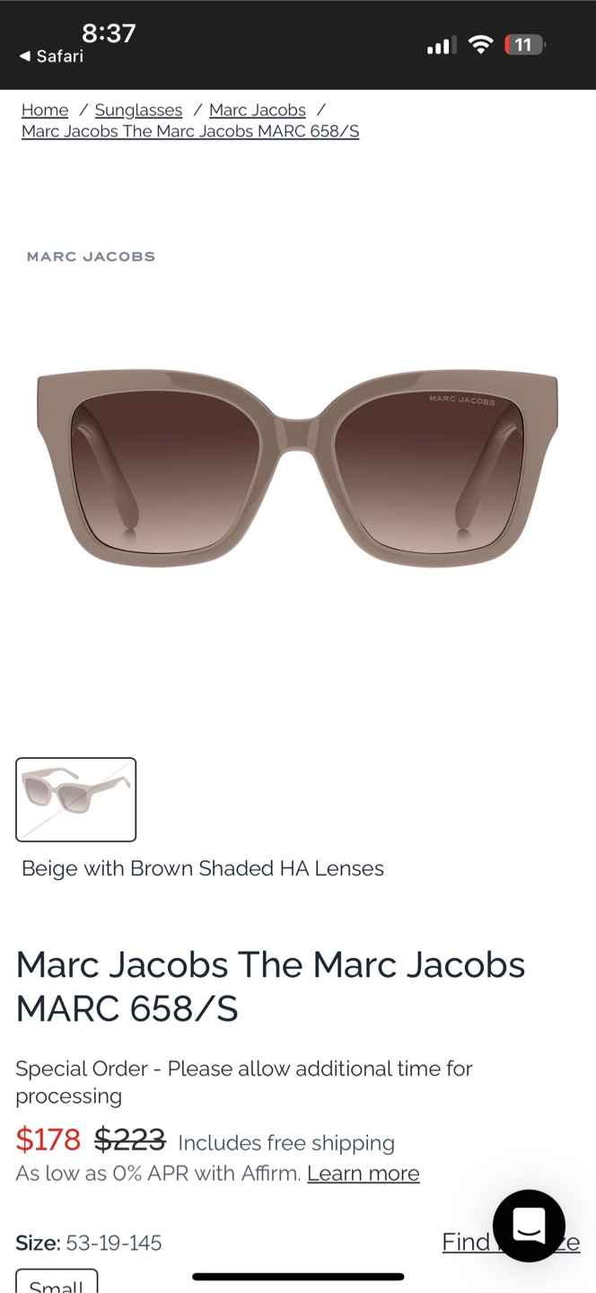 Marc Jacobs The Marc Jacobs Sunglasses MARc 658/S