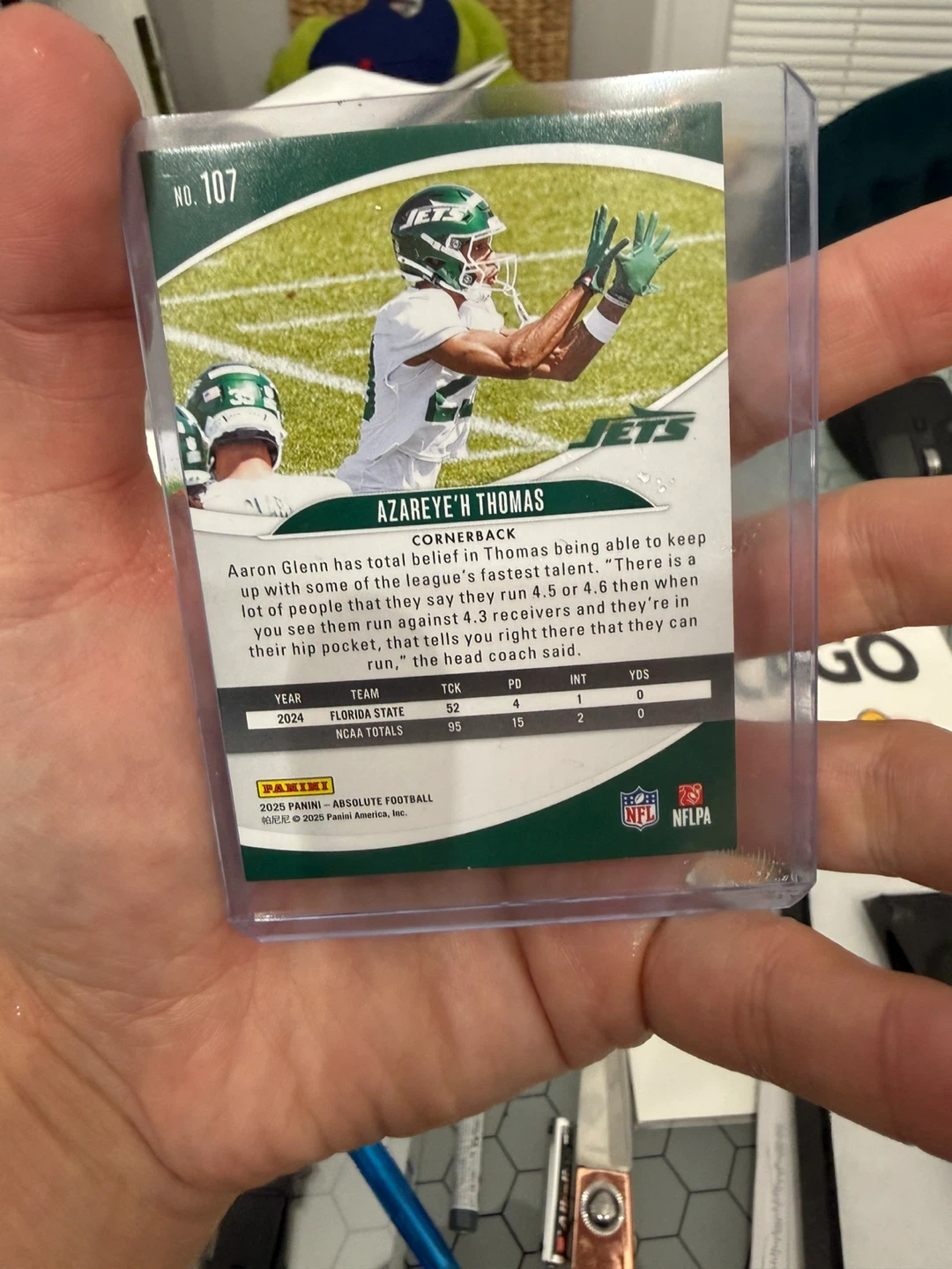 2024 Panini Absolute Football Azareyeh Thomas RC Card - photo 2