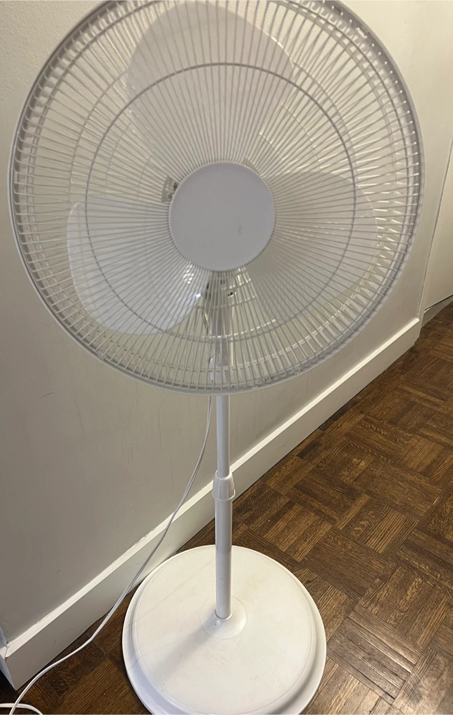 White Pedestal Fan