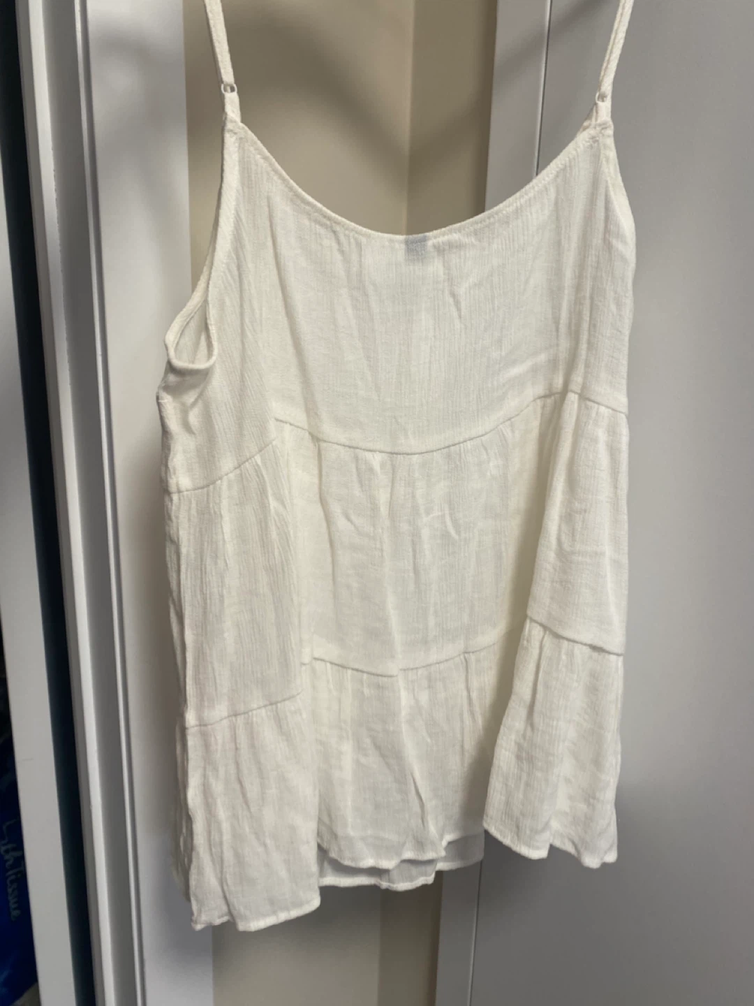 H&M White Tiered Camisole Top - Size 40 - photo 4