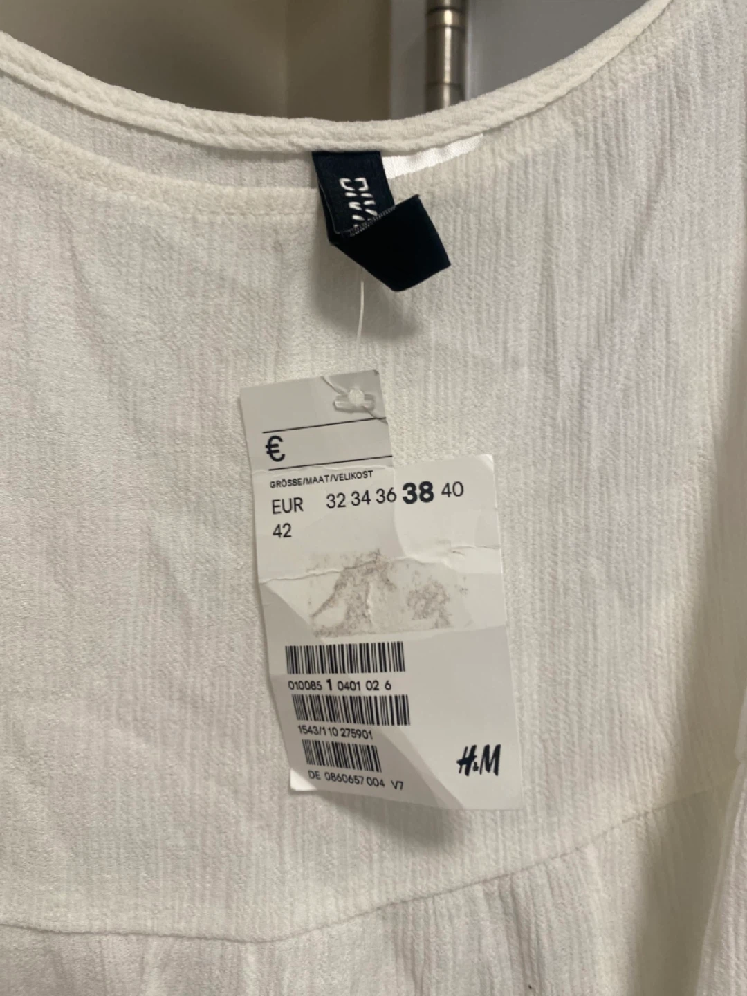 H&M White Tiered Camisole Top - Size 40 - photo 3