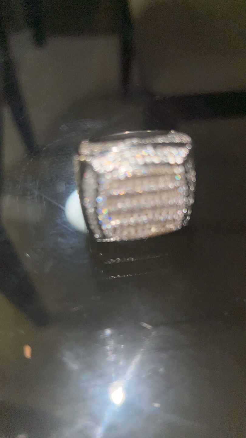 Men's Bling Ring Moissanite Vvs Diamond Ring