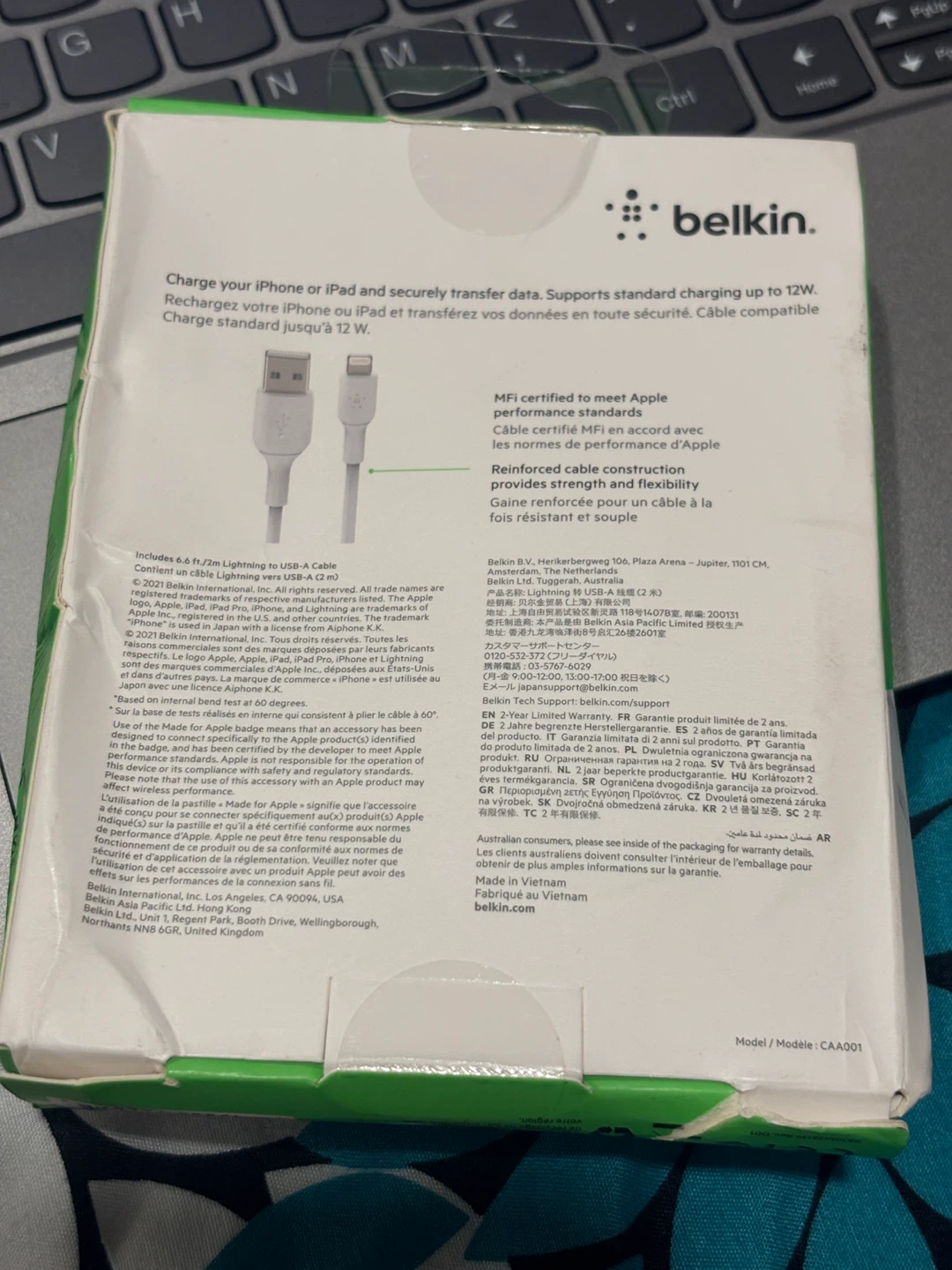 Belkin BOOST↑CHARGE Lightning to USB-A Cable 2M - photo 2