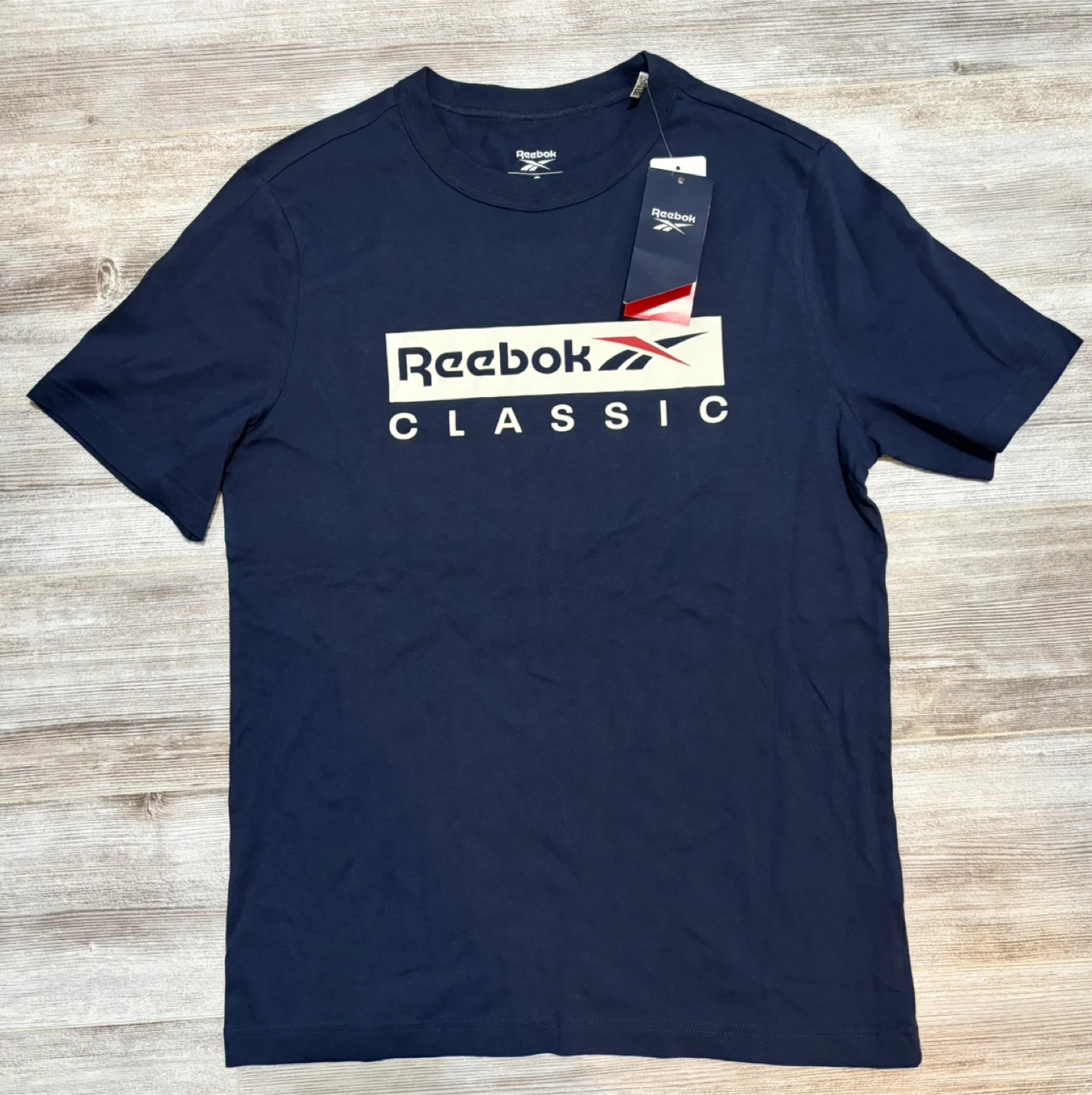 Reebok Classic T-Shirt Navy Blue Size S