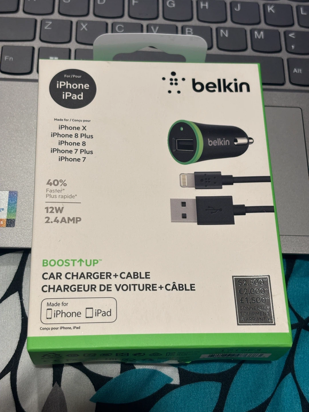 Belkin Boost Charge Car Charger + USB Cable for iPhone/iPad - photo 2
