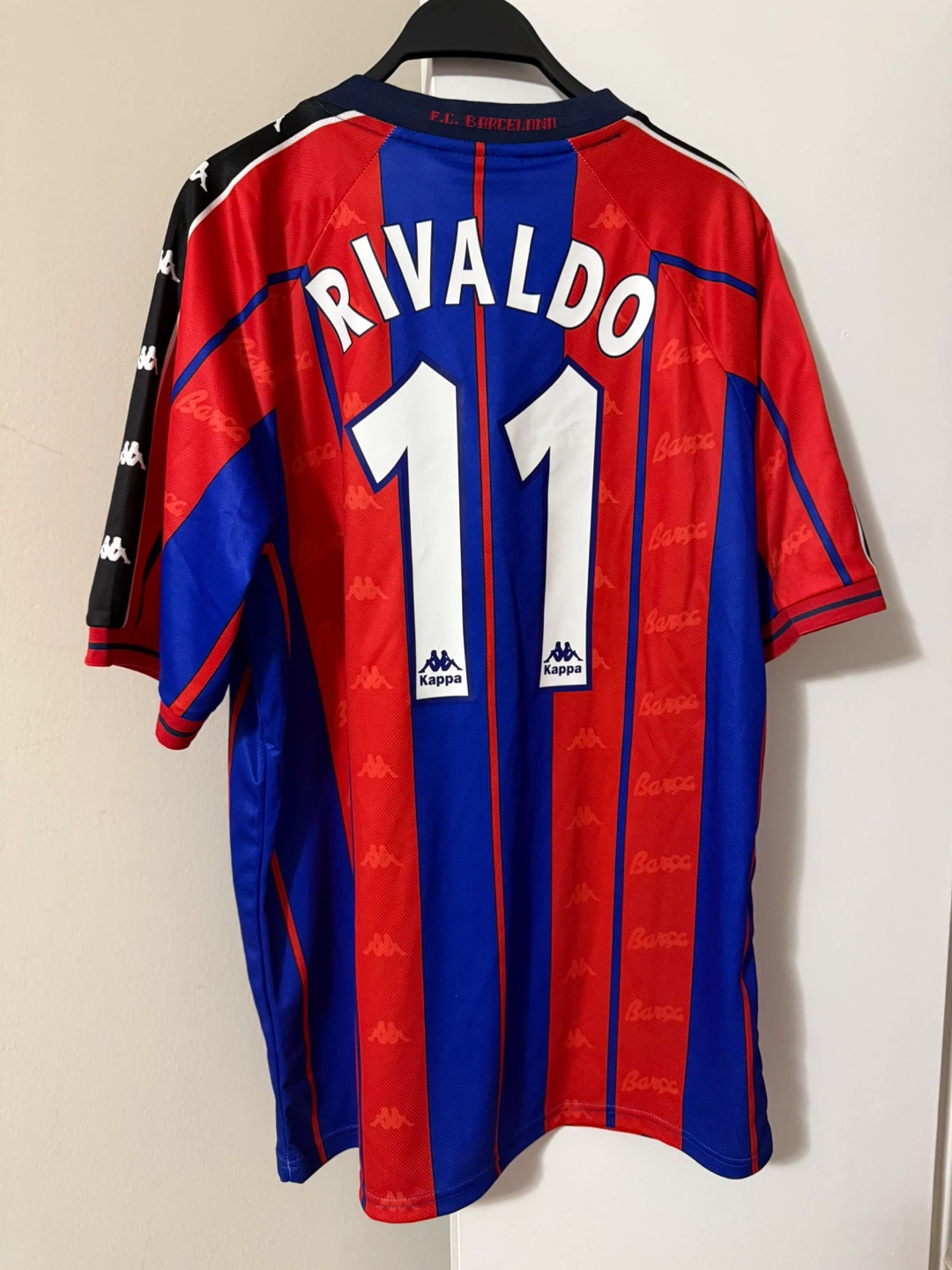 FC Barcelona Kappa RIVALDO Soccer Jersey Large - photo 2
