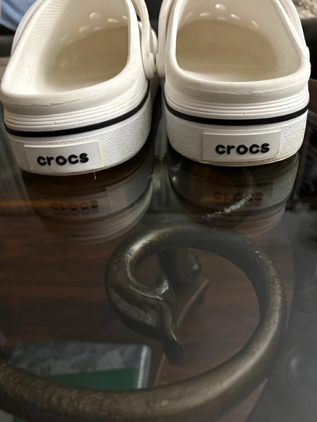 Crocs White Sandals  unisex - Size 7Men /9Women's