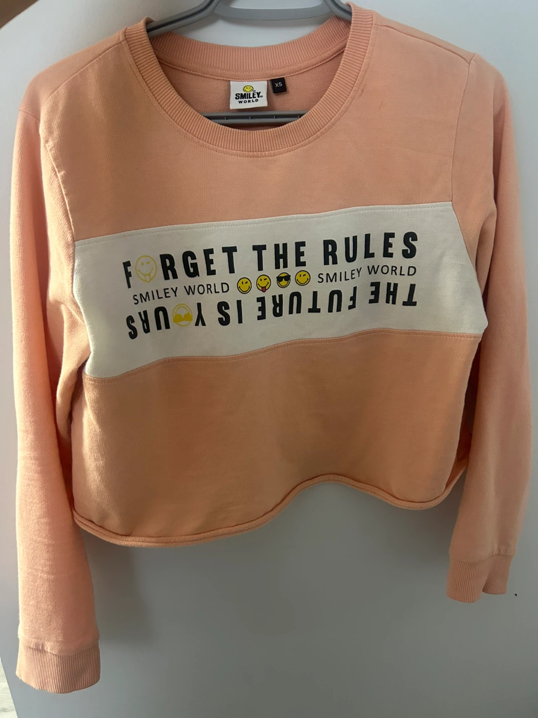 Peach Cropped Crewneck XS