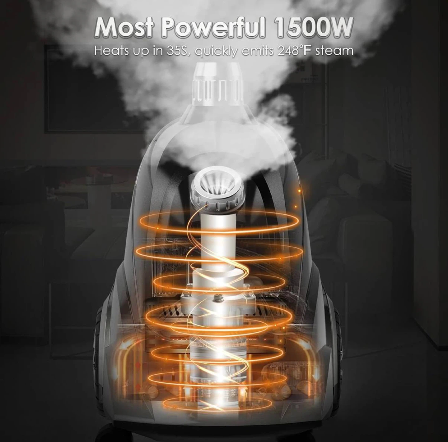 Garment Steamer 1500W with 2.8L Water Tank - photo 5