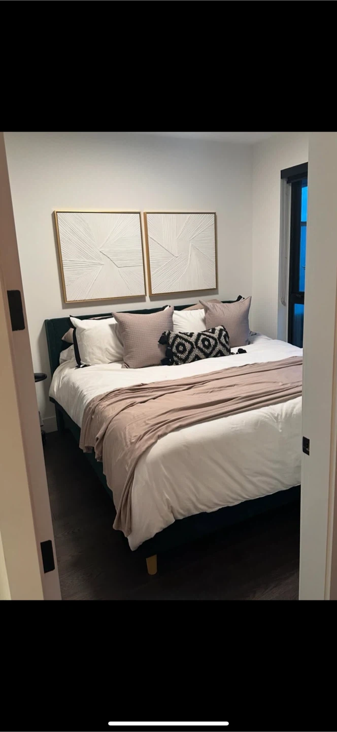 King Size Platform Bed Frame - Green Velvet