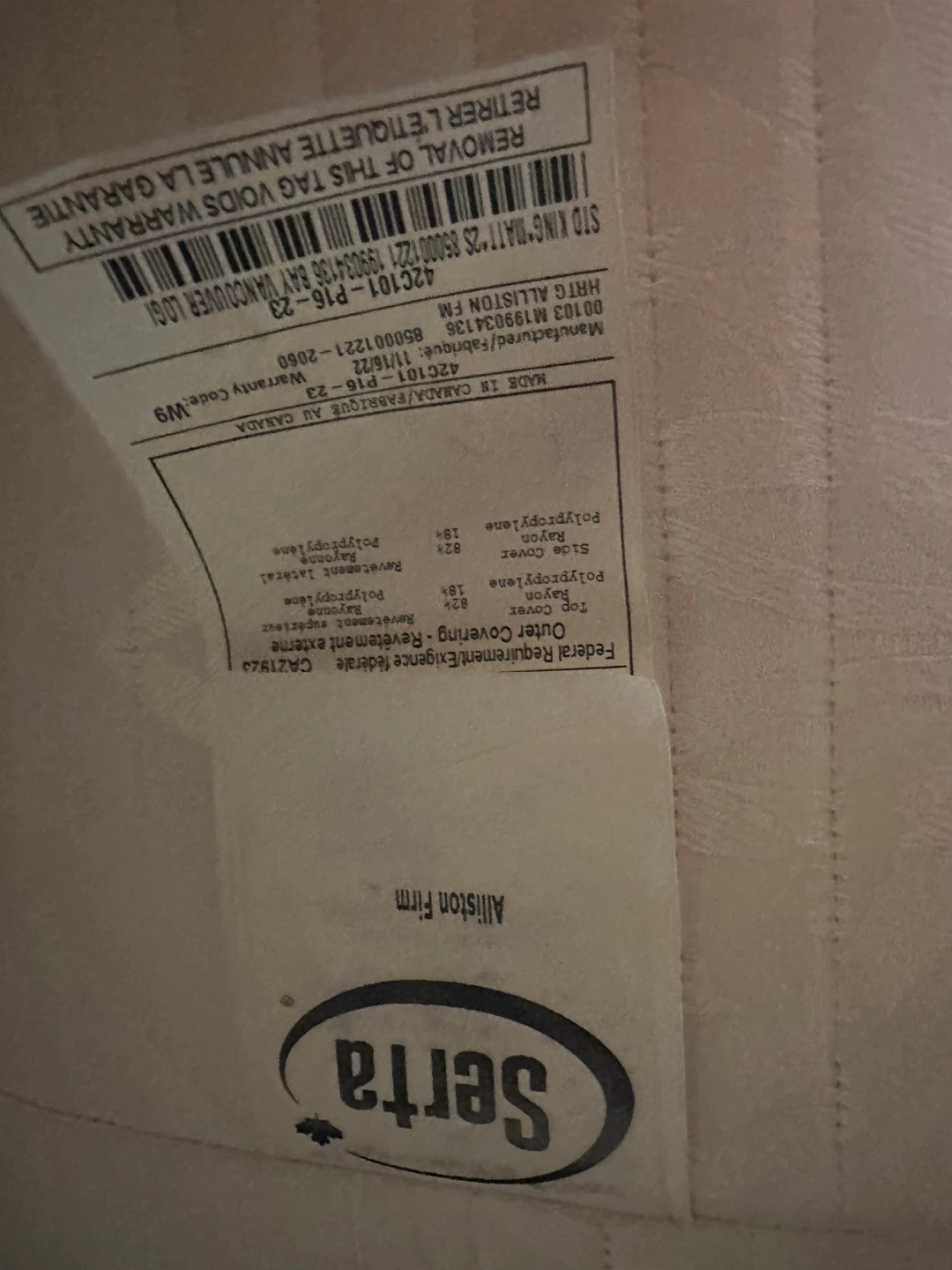 Serta King Mattress - photo 2