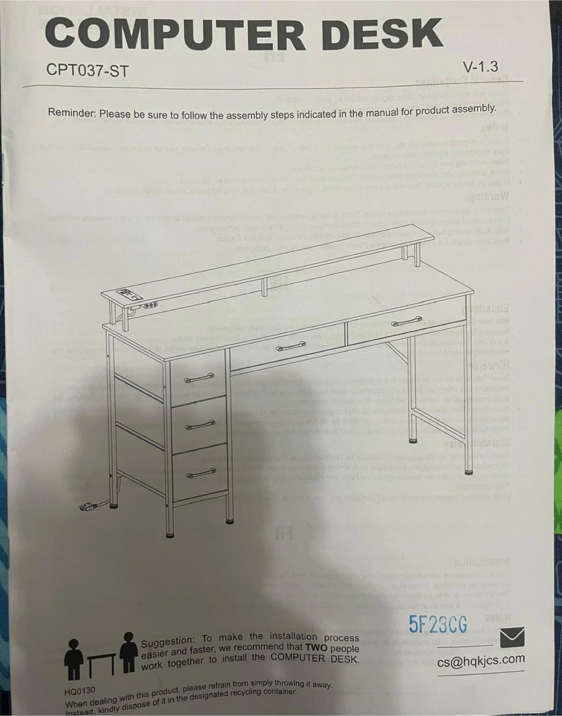 Gaming / office computer desk