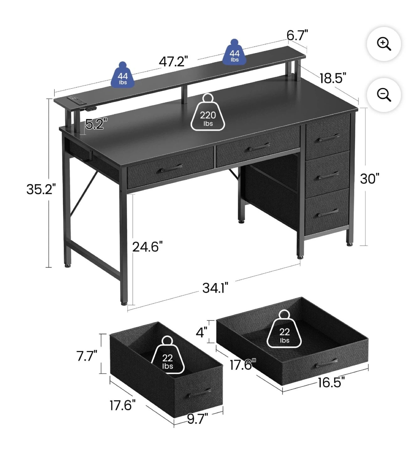 Gaming / office computer desk - photo 2