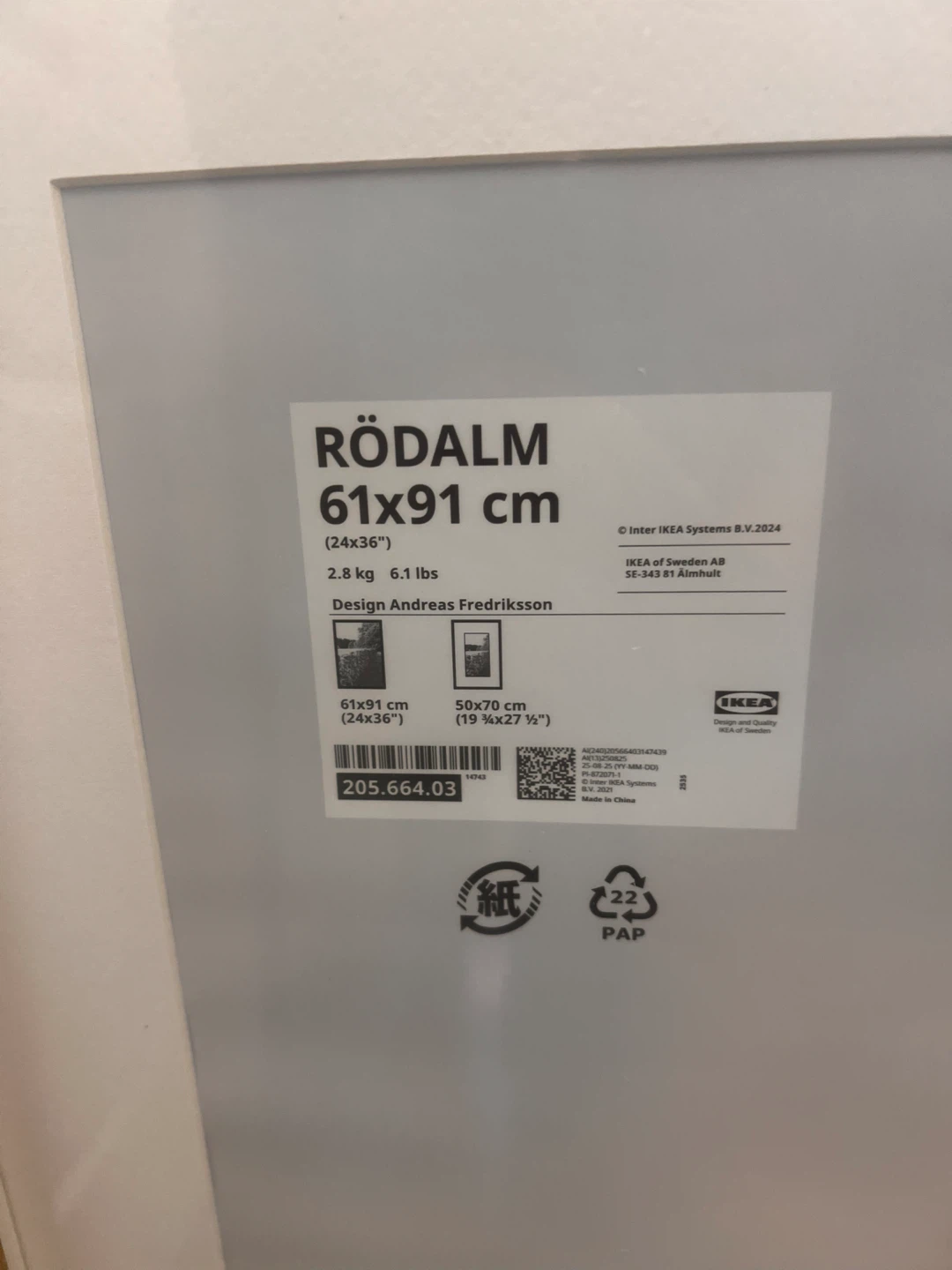 IKEA RÖDALM Picture Frame 61x91 cm - photo 3