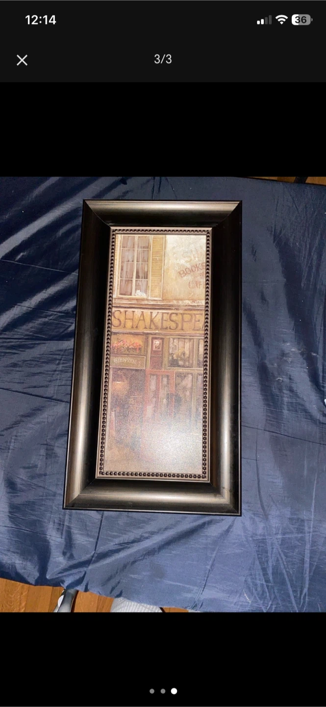 Framed Wall Art Print - Shakespeare Bookstore Scene - photo 2