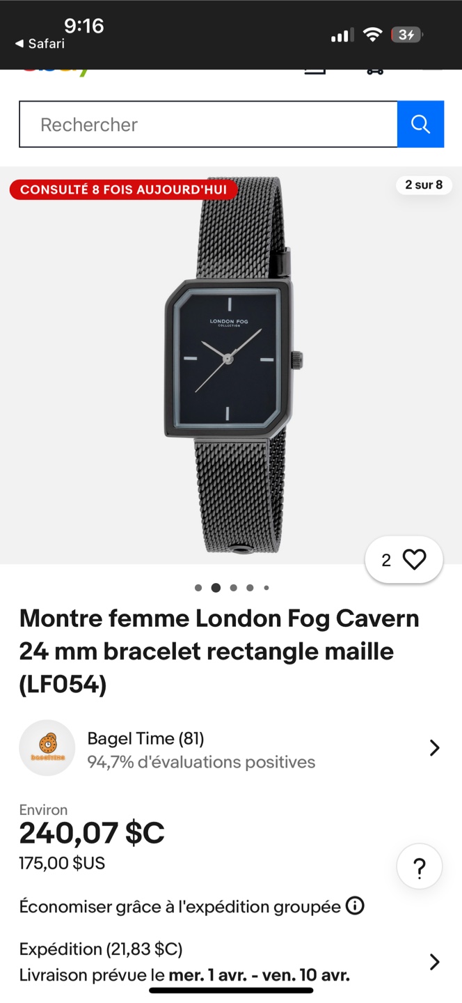 London Fog Cavern Gun Mesh Watch LF054GN - photo 4