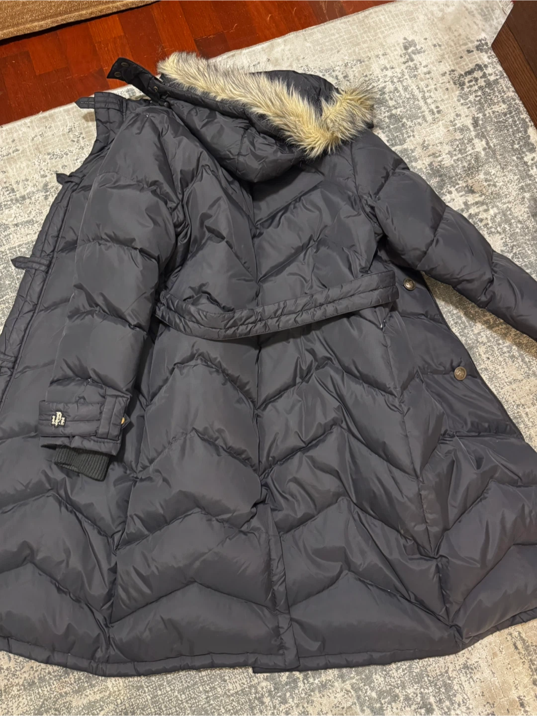 I.P. ZONE Puffer Parka Coat - Black - Size L - photo 2