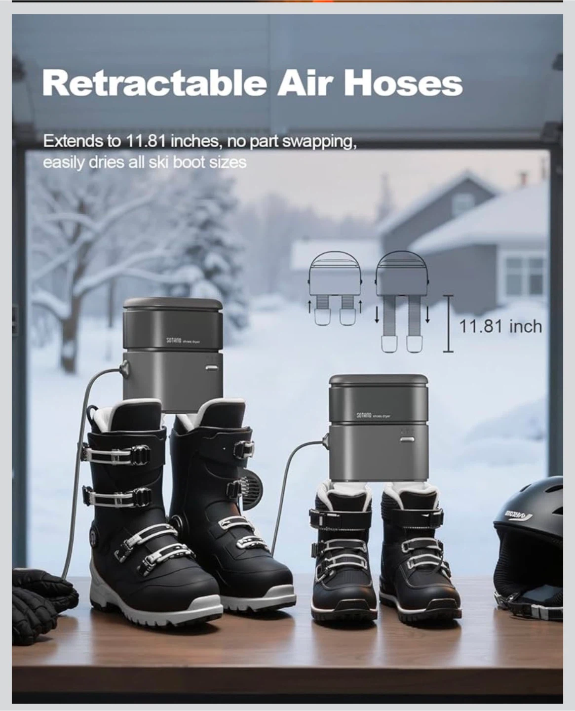 Sothing Shoes Dryer with Retractable Air Hoses - photo 3
