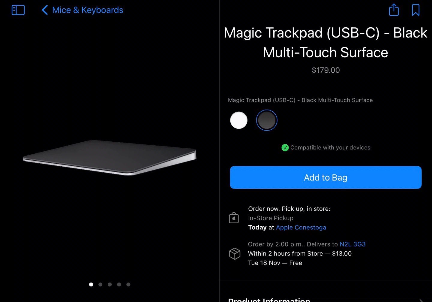 Brand New Apple Magic Trackpad (USB-C) - Black - photo 3