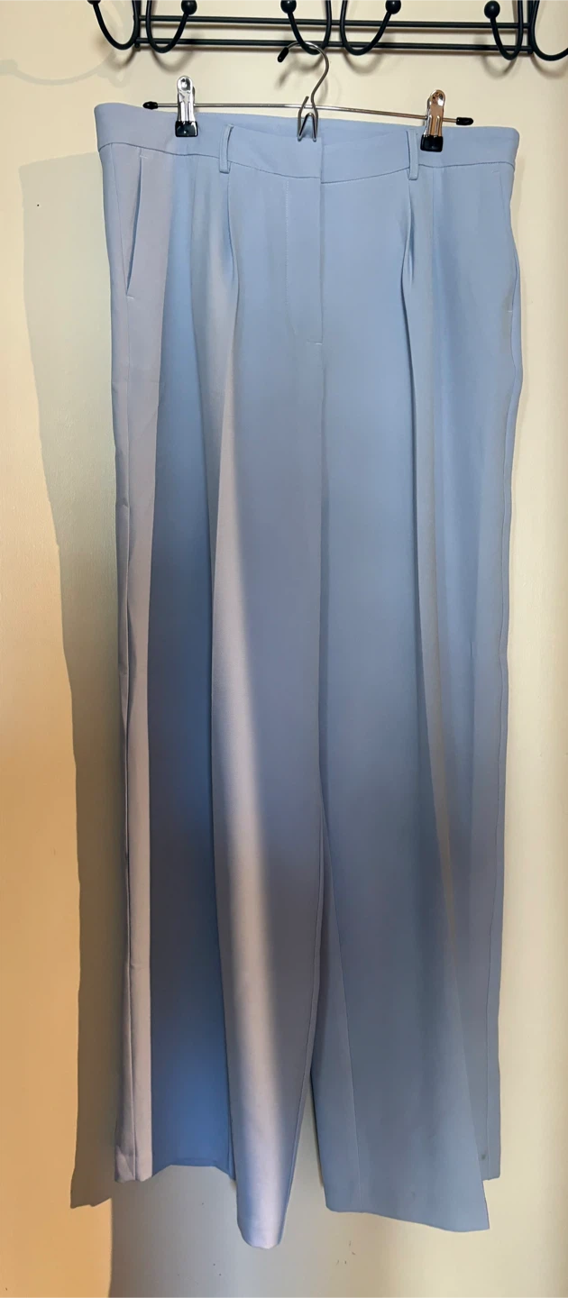 Light Blue Wide Leg Dress Pants - photo 2