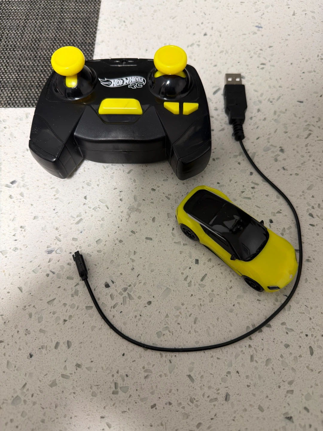 Hot Wheels RC Yellow Car with Remote Control