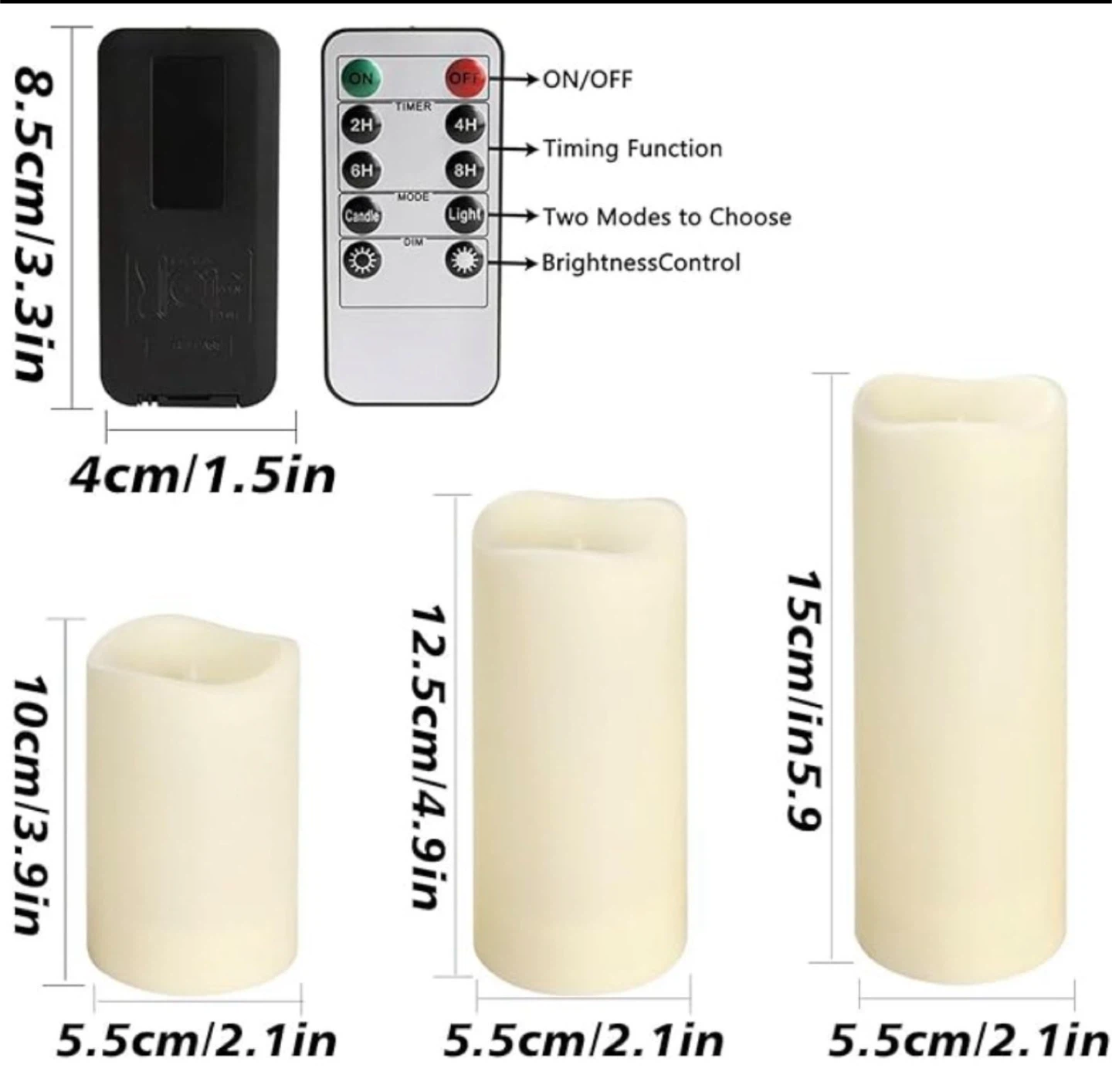 Set of 36LED Flameless Candles with Remote Control - photo 4